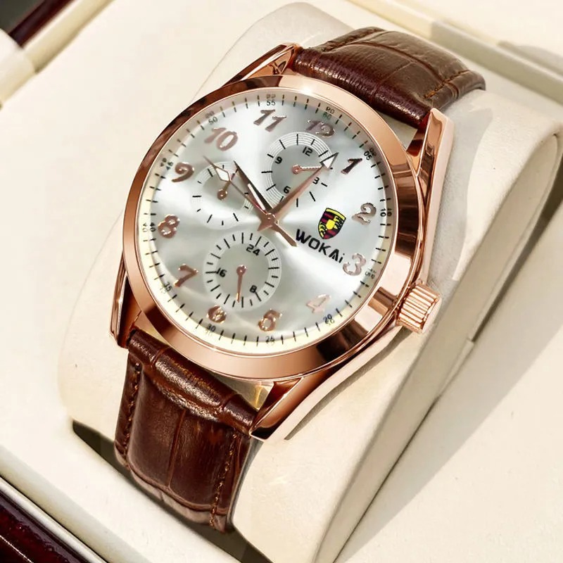 Reloj De Cuarzo Para Hombres De Negocios WOKAI