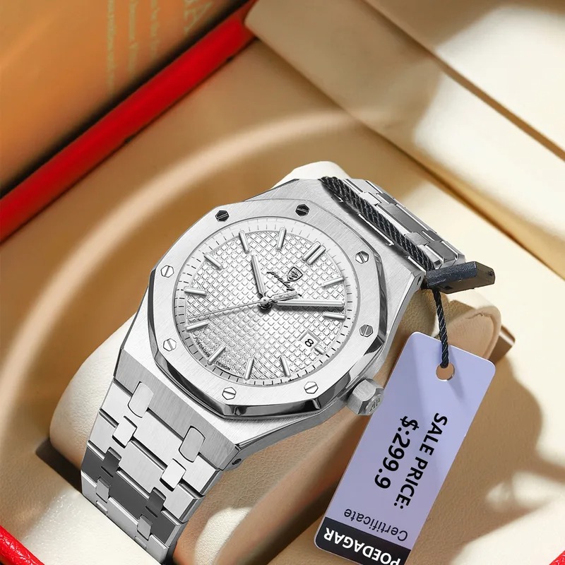 Reloj de lujo hombre prueba de agua cuarzo