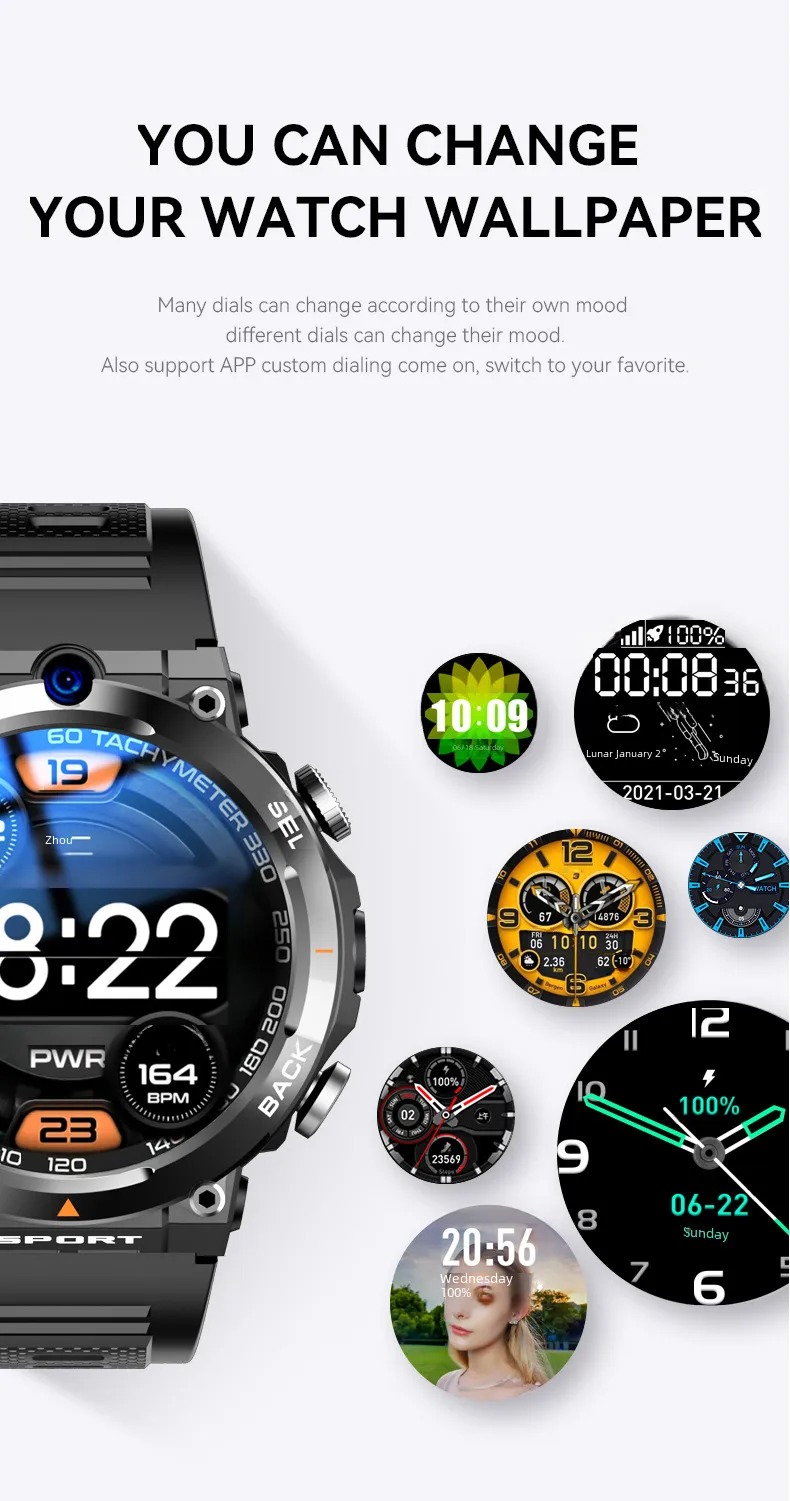Reloj Intelig NFC Linterna Smartwatch - 2 unidades minimo venta