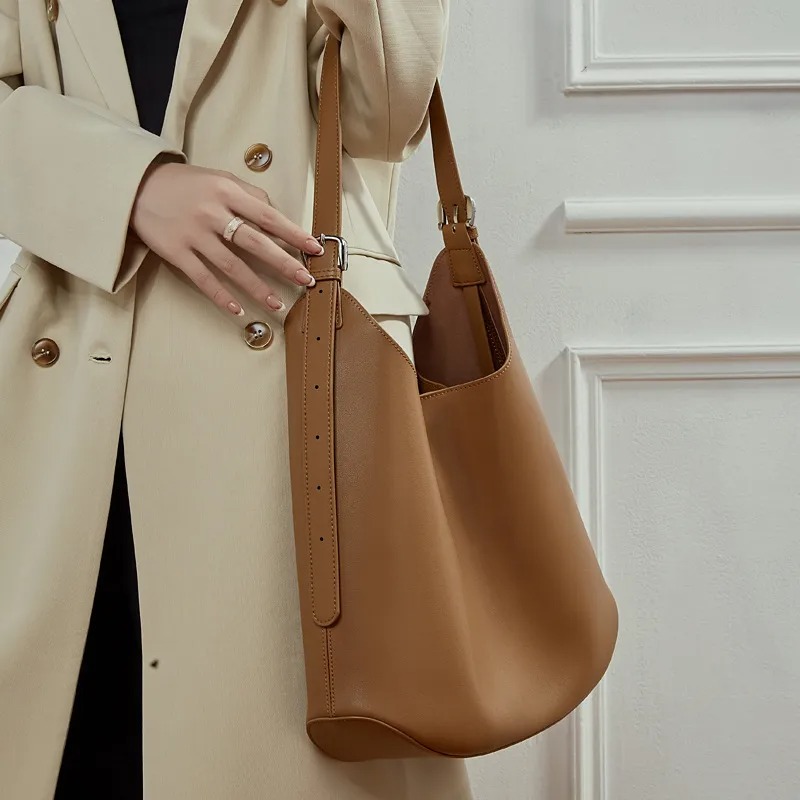 Bolso Cuero Genuino Gran Capacidad Cruzado