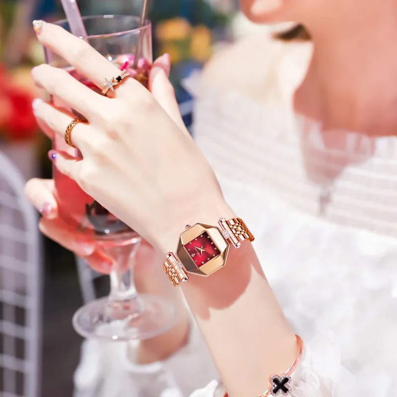 Reloj mujer cuarzo broche doble mariposa