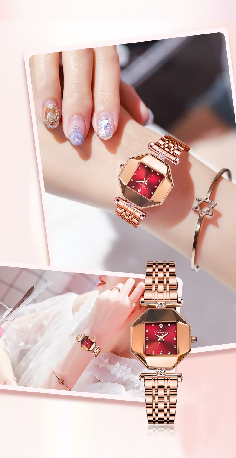 Reloj mujer cuarzo broche doble mariposa